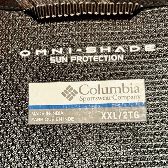 Columbia Omni Shade Shirt Men's XXL UPF 30 Plaid Gray Brown Roll Tab Sleeve NEW - Picture 4 of 10